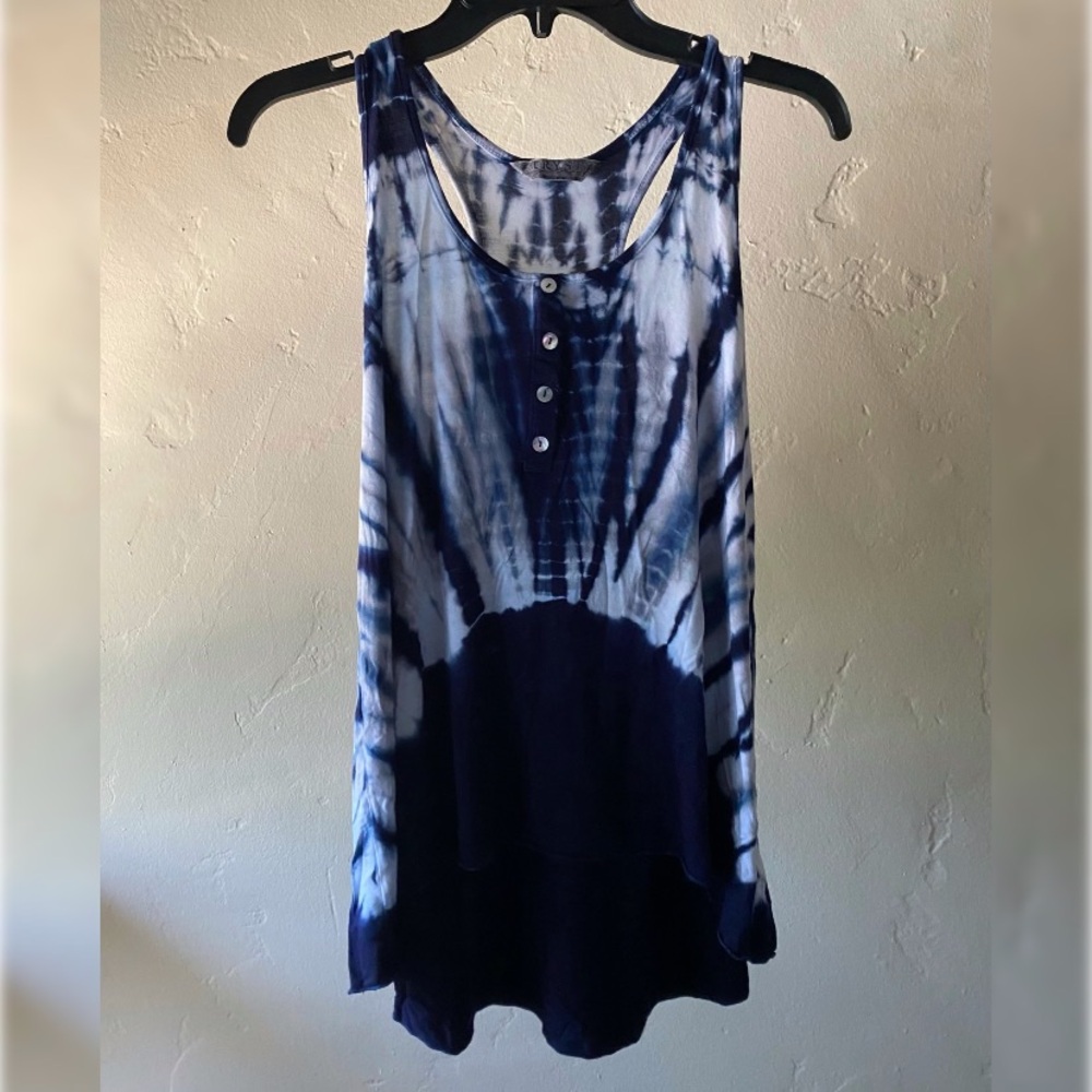 Blue Ombre Tiedye Tank Top